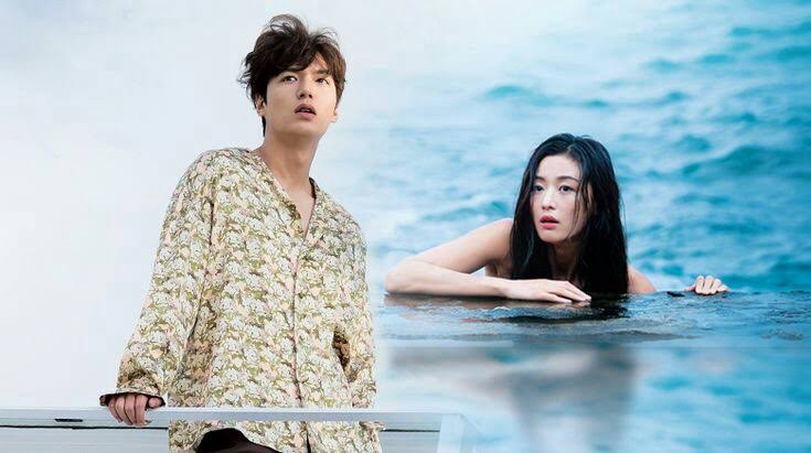 Imagem de divulgação de The Legend of the Blue Sea com os protagonistas.