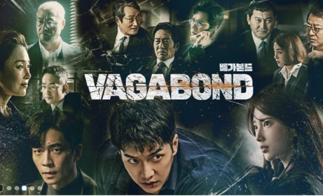 Capa oficial do dorama coreano Vagabond com Lee Seung Gi e Suzy em clima de tensão e ação