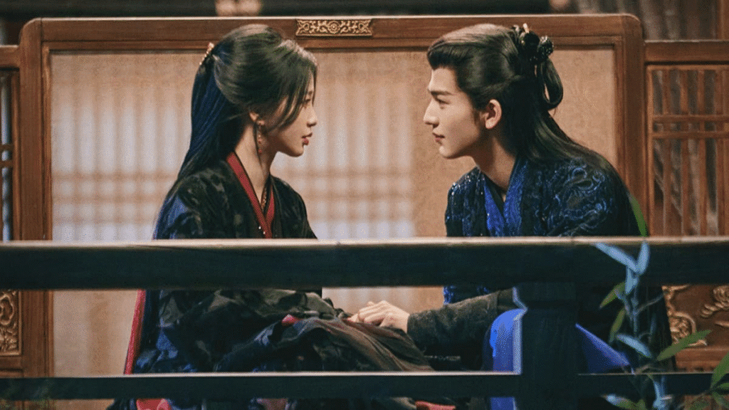 Esther Yu e Zhang Linghe em cena de My Journey To You, mostrando sua química e atuação intensa no drama histórico da iQIYI